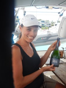 Champagne Queen with spoils